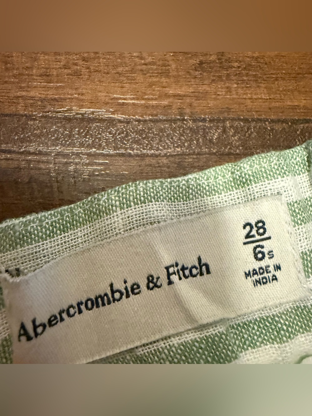 Abercrombie & Fitch Sage-Striped Linen Blend Wide-Leg Pants Size 6/28 - Picture 8 of 16